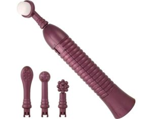 2 Plus Whisper Quiet Plug In Oscillating Vibrator With Attachments | Vibrators Massagers Massagers