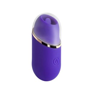 Abby Mini Tongue Licking Rechargeable Vibrating Silicone Stimulator With Travel Cover | Flicking Toys Flicking Toys Flicking Toys