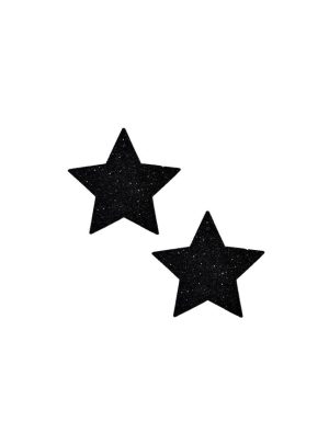 Black Malice Glitter Starry Nights Star Nipple Cover Pasties | Pasties Apparel Pasties