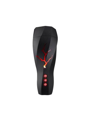 Blush Storm Ribbed Powerful Rechargeable Vibrating Masturbator with Suction and Moaning Track | Suction Sex Toys Sleeves