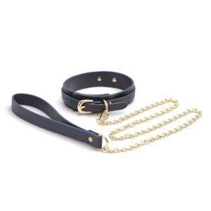 Bondage Couture Vegan Leather Collar And Leash Set | Restraint BDSM Restraint