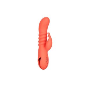 CalExotics California Dreaming Orange County Cutie Thrusting Rabbit Vibrator | Thrusters Flicking Toys Flicking Toys