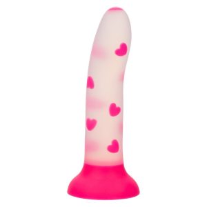 CalExotics Glow Stick Heart Glow-In-The-Dark Heart Confetti Suction Cup Silicone Harnessable Dildo | Dildos Dildos Dildos