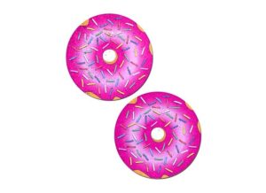 Donut: Donut with Pink Frosting and Rainbow Sprinkles Nipple Pasties | Pasties Apparel Pasties