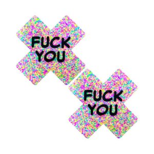 F*ck You Sprankles 3D Neon Blacklight X Factor Nipple Pasties | Pasties Apparel Pasties