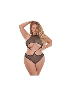 Forever Mesh Crotchless Underboob Teddy | Lingerie Apparel Lingerie