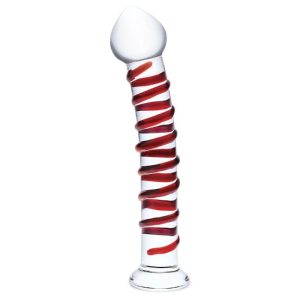 Glas Mr. Swirly Swirl Shaft Texture Glass Dildo | Butt Toys Butt Toys Butt Toys