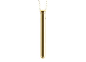 Gold Vibrating Bullet Pendant Necklace | Wearables BDSM Wearables