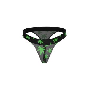 Hazy Dayz Micro Thong Blacklight Responsive Pot Leaf Print | Jocks Apparel Jocks