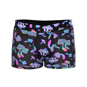 Hazy Dayz Pouch Short Blacklight Responsive Mushroom Print | Jocks Apparel Jocks