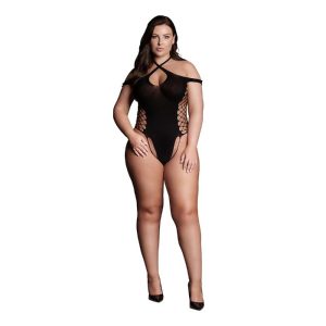 Le Desir Shade Leda XIII Bodysuit with Crossed Neckline & Off-Shoulder Straps | Lingerie Apparel Lingerie