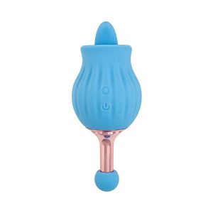 Nasstoys Rose Bud Dual Massager Rechargeable Silicone Dual Ended Tongue Flicking And Pinpoint Vibrator | Flicking Toys Flicking Toys Flicking Toys