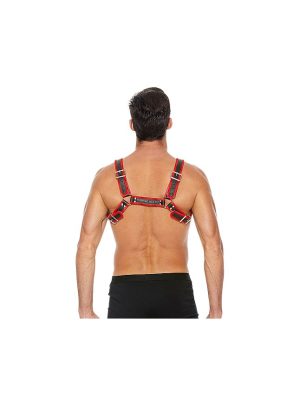 Ouch Bulldog Chest Harness Red And Black | Body Harness Apparel Body Harness