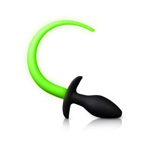 Ouch! Glow in the Dark Silicone Puppy Tail Anal Plug | Butt Toys Butt Toys Butt Toys