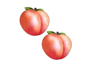 Peach: Fuzzy Sparkling Georgia Peaches Nipple Pasties | Pasties Apparel Pasties