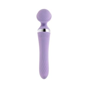 Playboy Vibrato Vibrating And Rotating Dual Ended Rechargeable Silicone Wand | Massagers Massagers Massagers