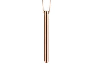 Rose Gold Vibrating Bullet Pendant Necklace | Wearables BDSM Wearables