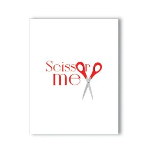 Scissor Me Naughty Kard Blank Greeting Card | Accessories Accessories Accessories