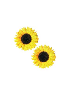 Seductive Sunflower Glitter Velvet Nipple Cover Pasties | Pasties Apparel Pasties