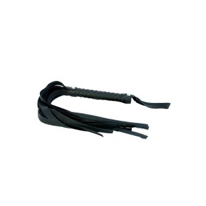 Sex & Mischief Black Faux Leather Flogger | Impact BDSM Impact