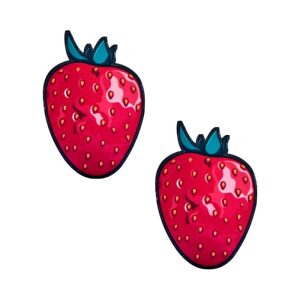 Sinfully Sweet Strawberry Shaped Edible Vanilla Flavored Nipple Pasties | Pasties Apparel Pasties