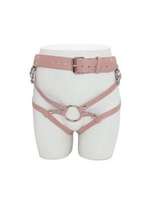 Stupid Cute Leather Strappy Baby Pink Strap On Harness | Harnesses Harnesses Harnesses