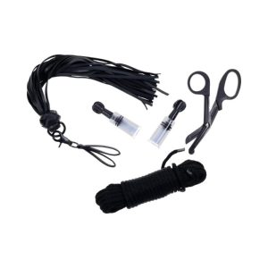 Tied and Twisted Bondage Kit Rope And Sensation 4 Piece Kit | Restraint BDSM Restraint