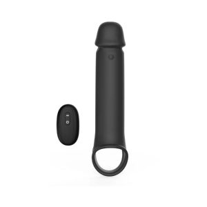 XL Silicone Vibrating Penis Extension with Remote Control And Ball Strap For Security | Vibrators Sex Toys Sleeves